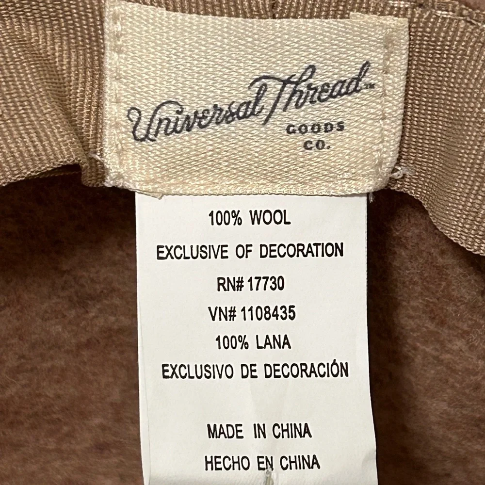Universal Thread Tan Wool Fedora Hat